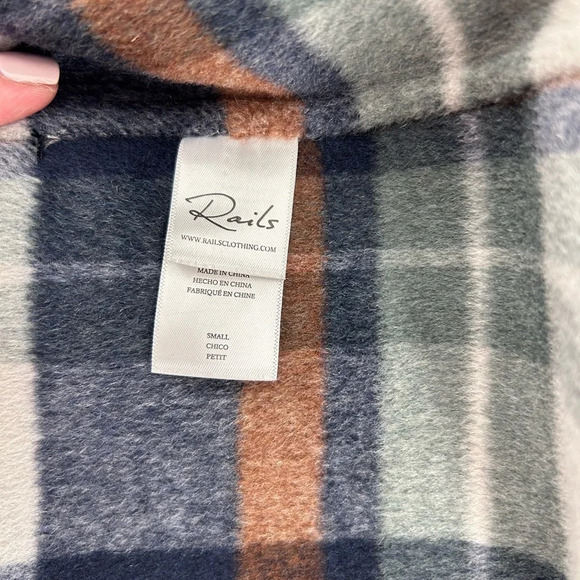 RAILS Jaro Coat in Vail Plaid Shacket Jacket Flannel Size S NEW No Tags - Picture 9 of 14